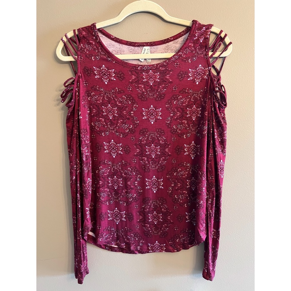 Mudd lattice long sleeve top